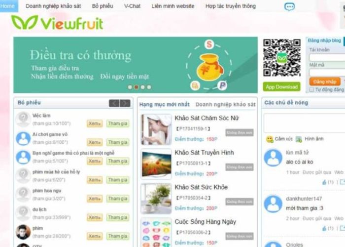 Viewfruit là gì? Khảo sát kiếm tiền online với vn.Viewfruit